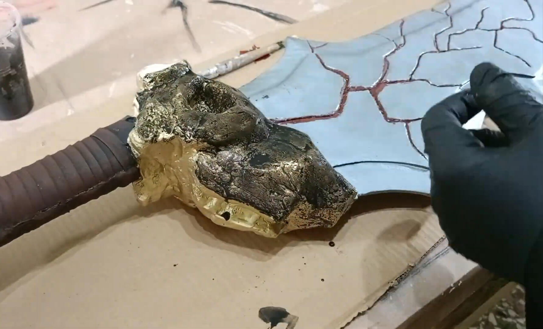 "Eldr Hrútr" the Flaming Ram in progress