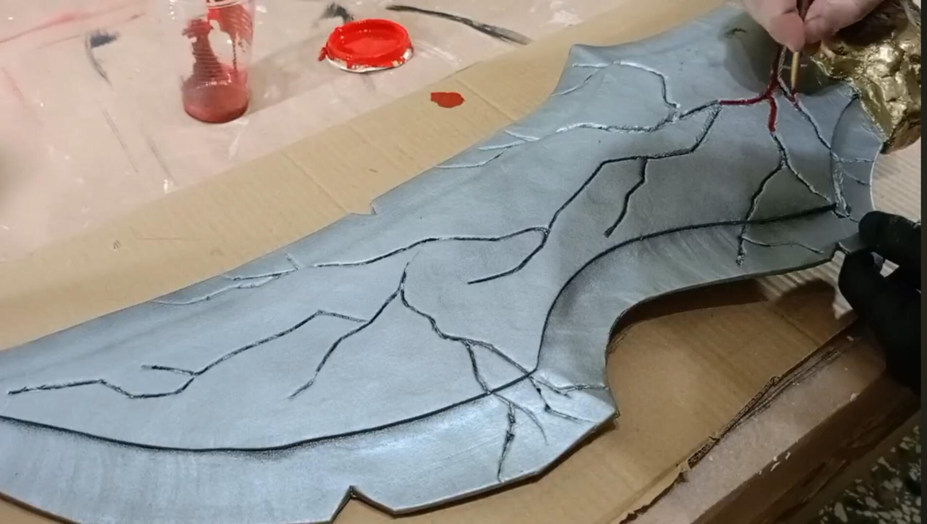 "Eldr Hrútr" the Flaming Ram in progress